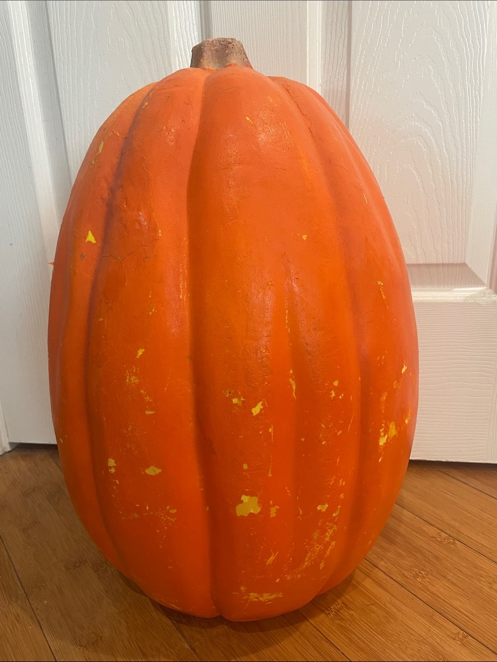 Vintage 90s Foam Jack O Lantern Pumpkin orange Halloween Blow Mold Decoration - Picture 3 of 6